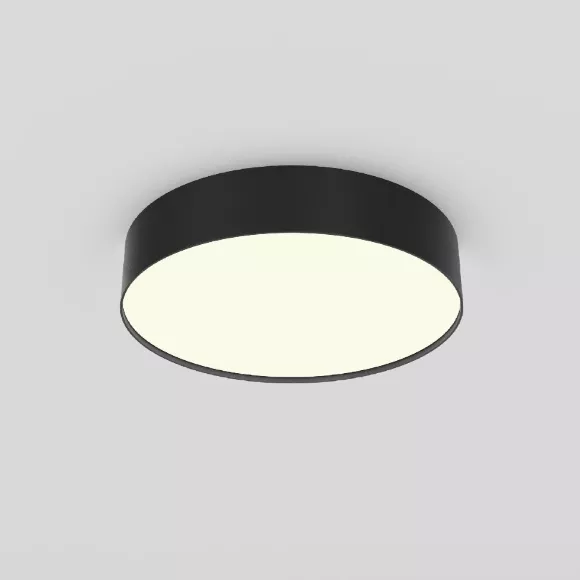 Потолочный светильник Maytoni Zon C032CL-36W3K-RD-B, Черный, Белый, Теплый белый, вид сверху Потолочный светильник Maytoni Zon C032CL-36W3K-RD-B, Черный, Белый, Теплый белый, вид сверху