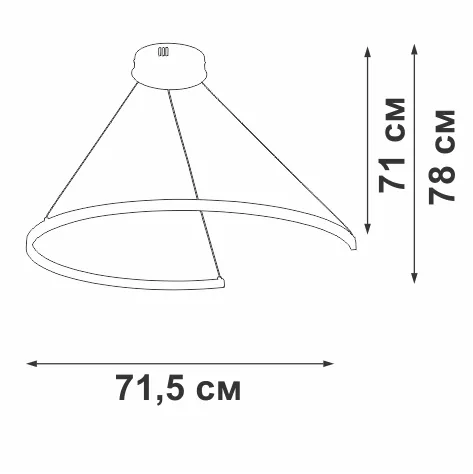 Подвесной светильник Vitaluce V2706-9/1S, Хром, Нейтральный белый, Металл
