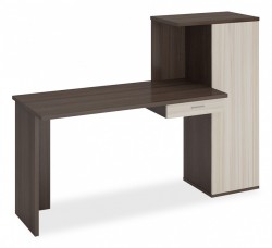 Стол письменный Домино Lite СКЛ-ПРЯМ130+ШК MER_SKL-PRYAM130-SHK-SHK-CH