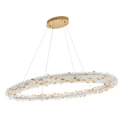 Подвесная светодиодная люстра с пультом управления Modelux MS.5006.1200 GD