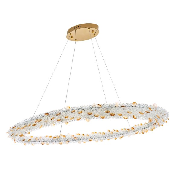 Подвесная светодиодная люстра с пультом управления Modelux MS.5006.1200 GD