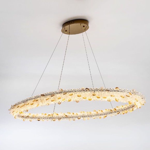 Подвесная светодиодная люстра с пультом управления Modelux MS.5006.1200 GD