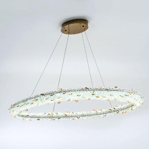 Подвесная светодиодная люстра с пультом управления Modelux MS.5006.1200 GD