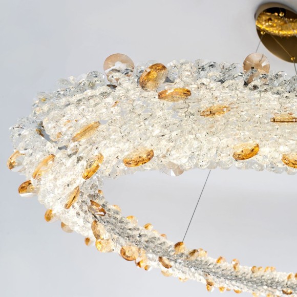 Подвесная светодиодная люстра с пультом управления Modelux MS.5006.1200 GD