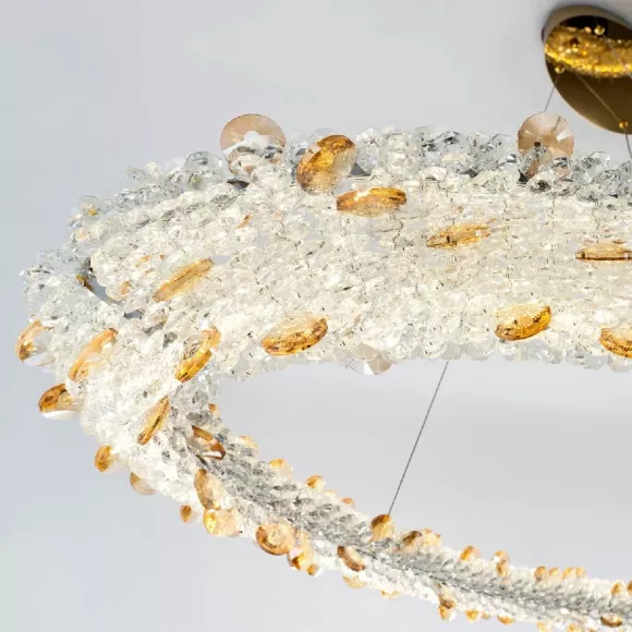 Подвесная люстра Modestyle MS.5006.1200 GD, Золото, Прозрачный, От теплого до холодного, крупный план