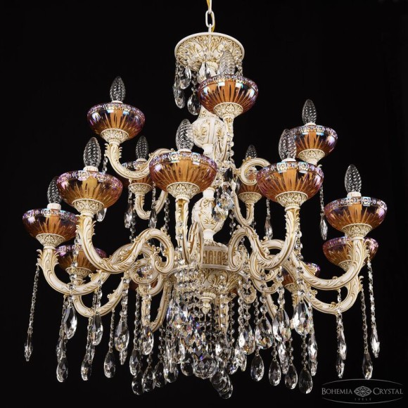 Подвесная люстра Bohemia Ivele Crystal AL79101/10+5/250/2D A WMG P Shampan/M-1G