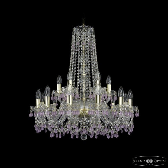 Подвесная люстра Bohemia Ivele Crystal 1410/12+6/240/h-74 G V7010