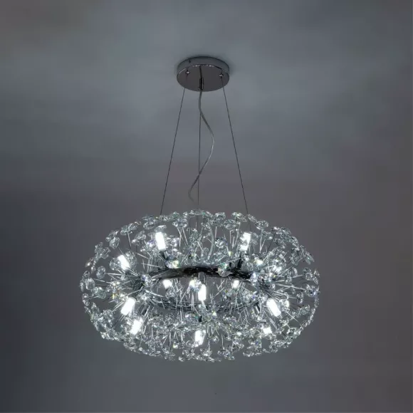 Подвесная люстра Citilux Betsy EL322P12.1, Хром, Прозрачный, Металл, декоративные элементы крупным планом