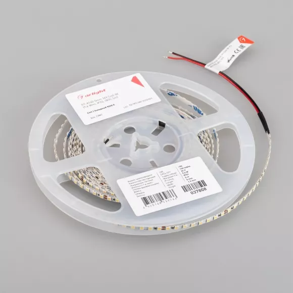 Светодиодная лента Arlight RT-A160-5mm 24V Cool 8K (9.6 W/m, IP20, 2835, 5m) 037808 Светодиодная лента Arlight RT-A160-5mm 24V Cool 8K (9.6 W/m, IP20, 2835, 5m) 037808