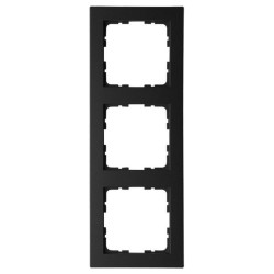 Рамка Jasmart G-Classic 3-постовая черный матовый (soft touch) поликарбонат G1003PB