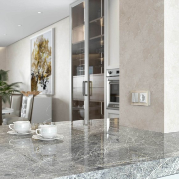 Выключатель двухклавишный проходной Werkel 4690389184635 W1122061