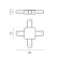 Соединитель X-образный однофазный к 50202X-P, 50203X-P 502126 Barra Lightstar 502146-P