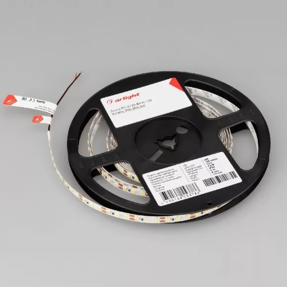 Светодиодная лента Arlight RT-A120-8mm 12V Day5000 (9.6 W/m, IP20, 5m) 042287 Светодиодная лента Arlight RT-A120-8mm 12V Day5000 (9.6 W/m, IP20, 5m) 042287
