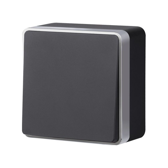 Выключатель одноклавишный Werkel Gallant (черный с серебром) W5010034 4690389163777 a051158
