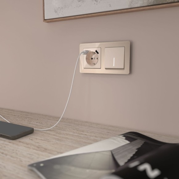 Выключатель одноклавишный с подсветкой Werkel 4690389196997 W1110143 a064053