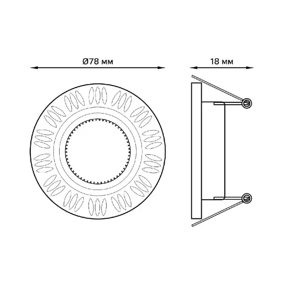 Встраиваемый светильник Gauss Aluminium AL018 Встраиваемый светильник Gauss Aluminium AL018