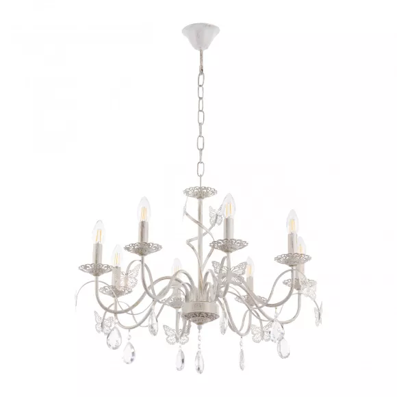 Подвесная люстра Arte Milano 346179/8 WT+G, Белый, Металл, Модерн стиль Подвесная люстра Arte Milano 346179/8 WT+G, Белый, Металл, Модерн стиль