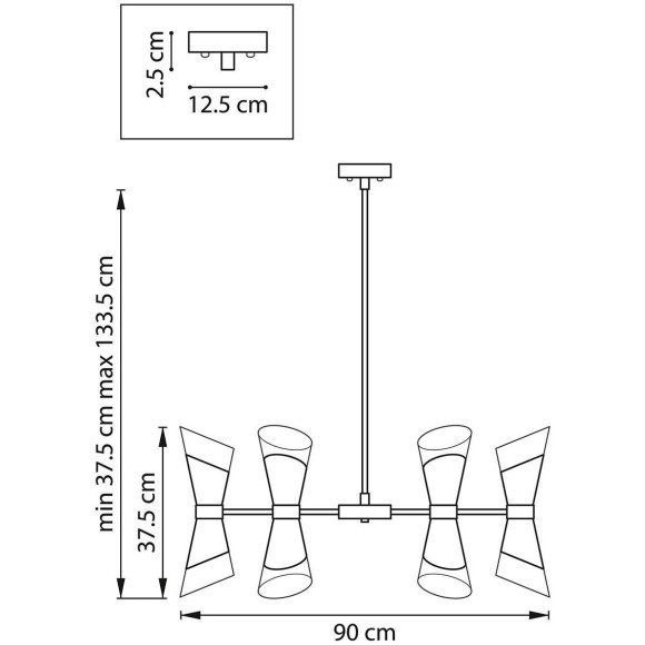 Люстра на штанге Lightstar Strato 817167