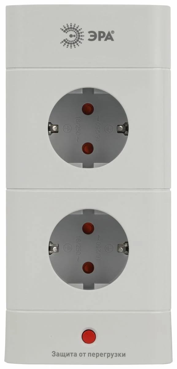 Сетевой фильтр ЭРА TWR-8es-1,5m-4USB-W башня с защитой заземлением с выключателем 8 розеток+4xUSBA+C 1,5м 16А белый Б0069071