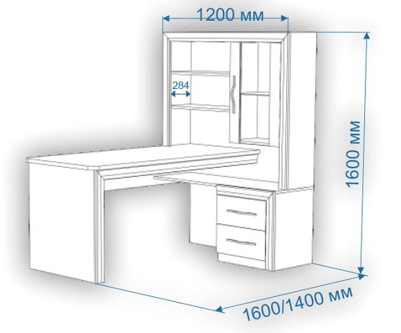 Стол компьютерный СтУ-160 MER_StU-160-NN-PRAV