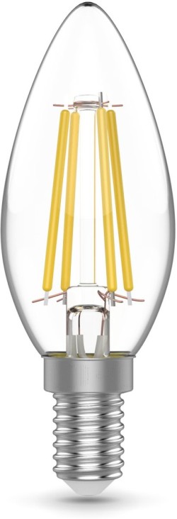 Светодиодная филаментная лампа Gauss Basic Filament E14 4W 3000K свеча 50312142