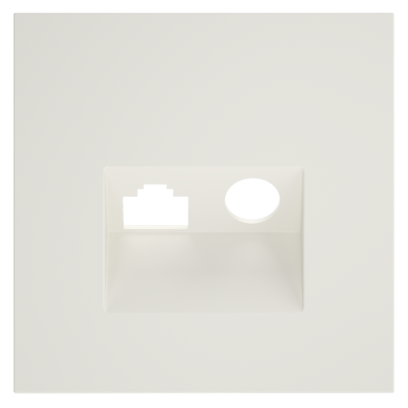 Накладка для розетки TV+RJ45 кат. 6 Voltum S70 (хлопок) VLS002713