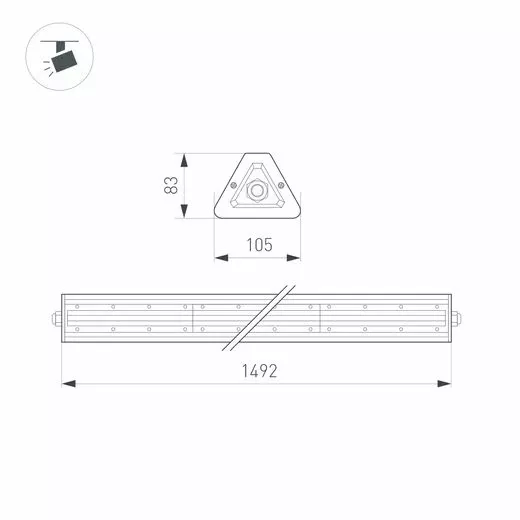 Линейный светильник Arlight SP-LAGERN-L1500-250W Day4000 052429 Линейный светильник Arlight SP-LAGERN-L1500-250W Day4000 052429