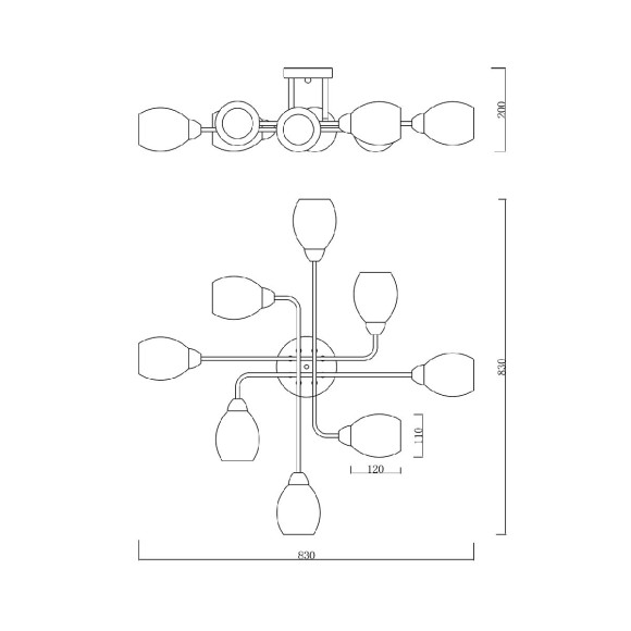 Потолочная люстра Escada Hope 1132/8P Gold