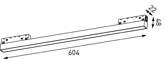 Трековый магнитный линейный светильник SWG SY-LINK-600-BL-24-NW 016835