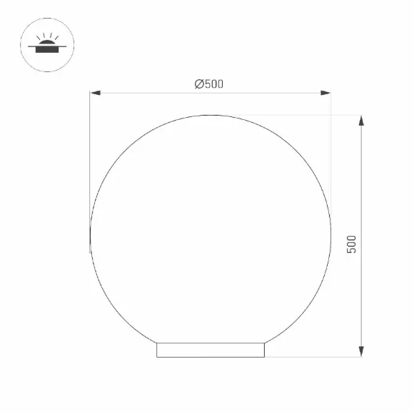 Ландшафтный светильник Arlight KT-GLOBE-R500-15W Warm3000 051030, Теплый белый, >80, Современный Ландшафтный светильник Arlight KT-GLOBE-R500-15W Warm3000 051030, Теплый белый, >80, Современный