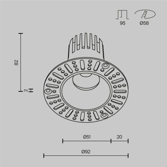 Встраиваемый светильник Maytoni Technical Dip DL124-10W-3K-TRS-W