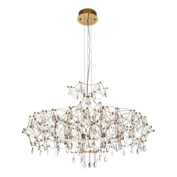 Подвесная светодиодная люстра с пультом управления Modelux ML.7815.1050P GD