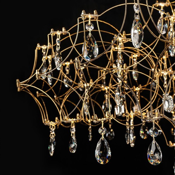 Подвесная светодиодная люстра с пультом управления Modelux ML.7815.1050P GD