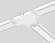 Коннектор T-образный для шинопровода Ambrella Light Magnetic Ultra Slim Track System GV1118, Белый, Пластик, Китай