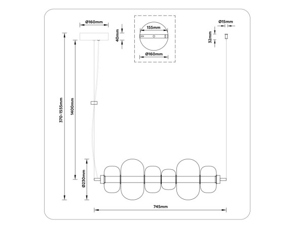 Подвесная светодиодная люстра Ambrella Light Modern LH11072