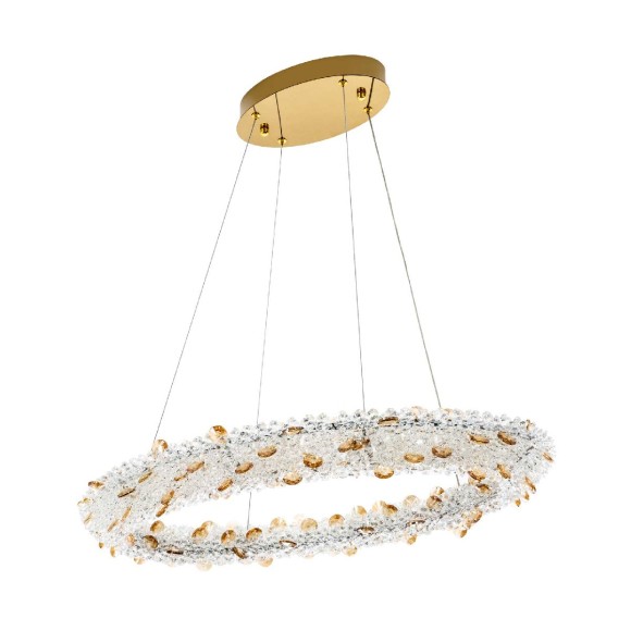 Подвесная светодиодная люстра с пультом управления Modelux MS.5006.750 GD