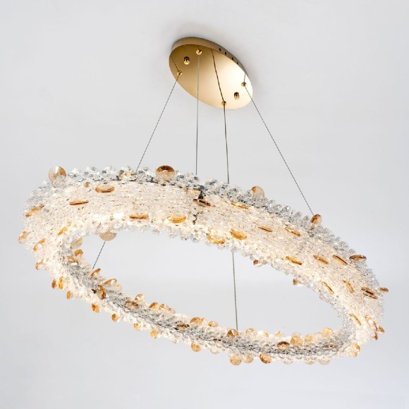 Подвесная светодиодная люстра с пультом управления Modelux MS.5006.750 GD