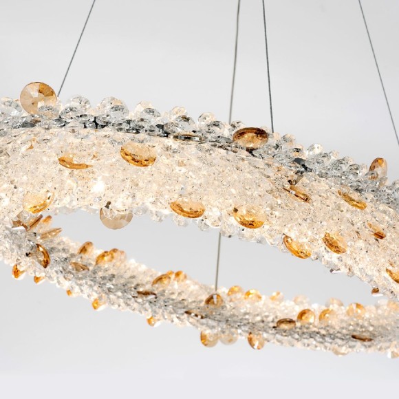 Подвесная светодиодная люстра с пультом управления Modelux MS.5006.750 GD