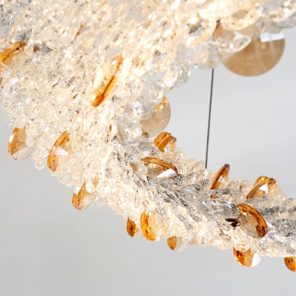 Подвесная светодиодная люстра с пультом управления Modelux MS.5006.750 GD