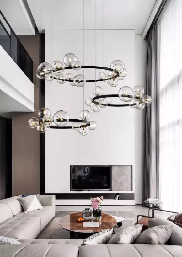Подвесной светильник Delight Collection Art Deco Bubble KM1294P-24 black/clear Подвесной светильник Delight Collection Art Deco Bubble KM1294P-24 black/clear