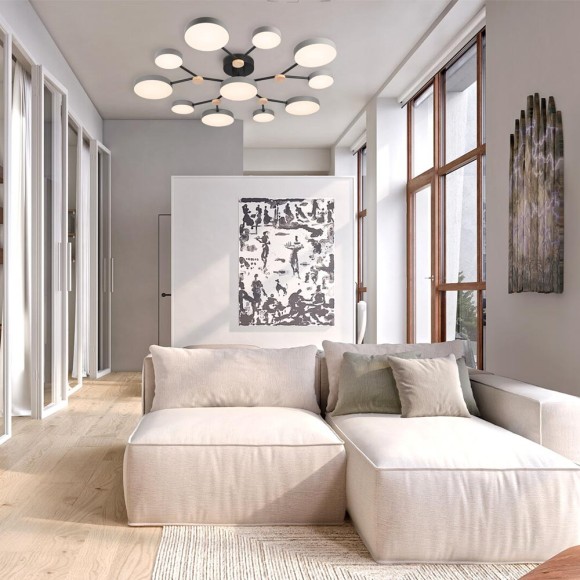 Потолочная светодиодная люстра с пультом управления LED4U L3201-960 GR