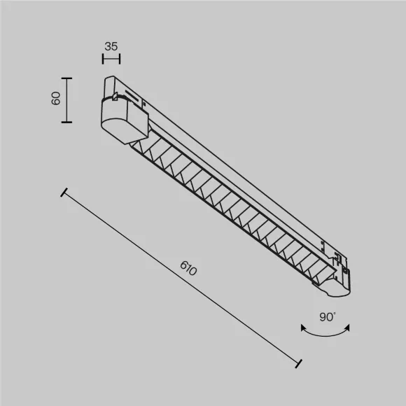 Трековый трехфазный светильник Maytoni Technical Points TR195-3-20W4K-M-B(N), Черный, Нейтральный белый, Алюминий