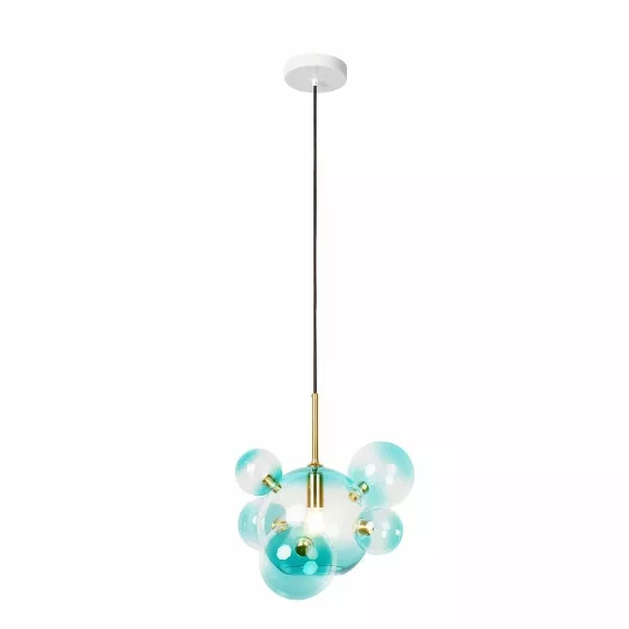 Подвесной светильник Loft IT Bolle 2027-P6 Blue mini, Золото, Голубой, Металл