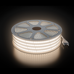 Комплект светодиодной ленты 220В 10Вт/м, 600лм/м, 4000К (д/б), SMD2835, 120д/м, 15м, IP65 10-144 (сетевой шнур, заглушка - 1шт, крепеж - 15шт)