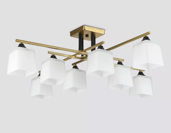 Потолочная люстра Ambrella Light Loft Traditional TR303044, Медь, Белый, Металл, вид снизу Потолочная люстра Ambrella Light Loft Traditional TR303044, Медь, Белый, Металл, вид снизу
