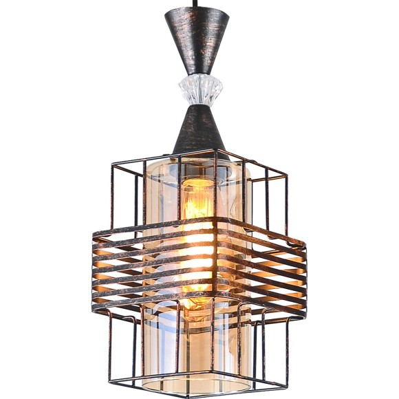 Подвесной светильник Reluce 03128-0.9-01 BK+PATINA GOLD