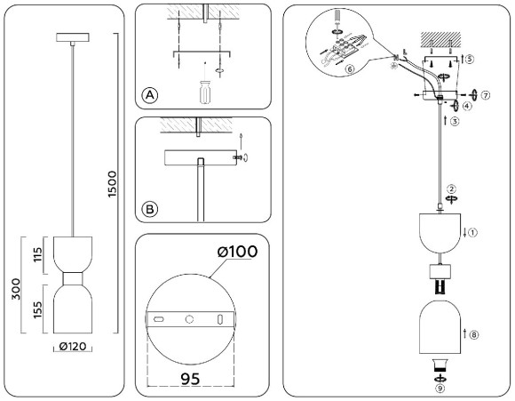 Подвесной светильник Ambrella Light High Light Heigh Light LH56081