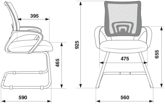 Кресло CH-695N-AV/DG/TW-11 BUR_1183804