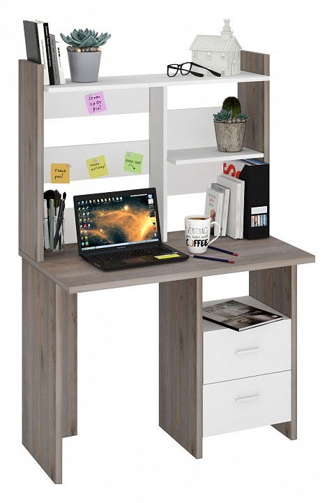 Стол компьютерный Домино Лайт СКЛ-Прям100+НКЛ-100 MER_SKL-Pryam100_NKL-100_NBE