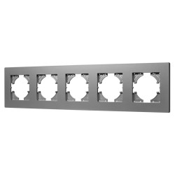 Рамка на 5 постов пластиковая Arlight FRM-PERIO-PL-5-GR 049764